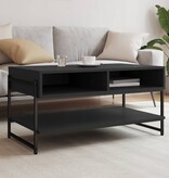 VidaXL Salontafel 90x50x45 cm bewerkt hout zwart