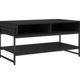 VidaXL Salontafel 90x50x45 cm bewerkt hout zwart