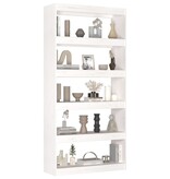 VidaXL Boekenkast/kamerscherm 80x30x167,4 cm massief grenenhout wit