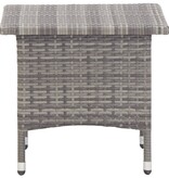 VidaXL Theetafel 50x50x47 cm poly rattan grijs
