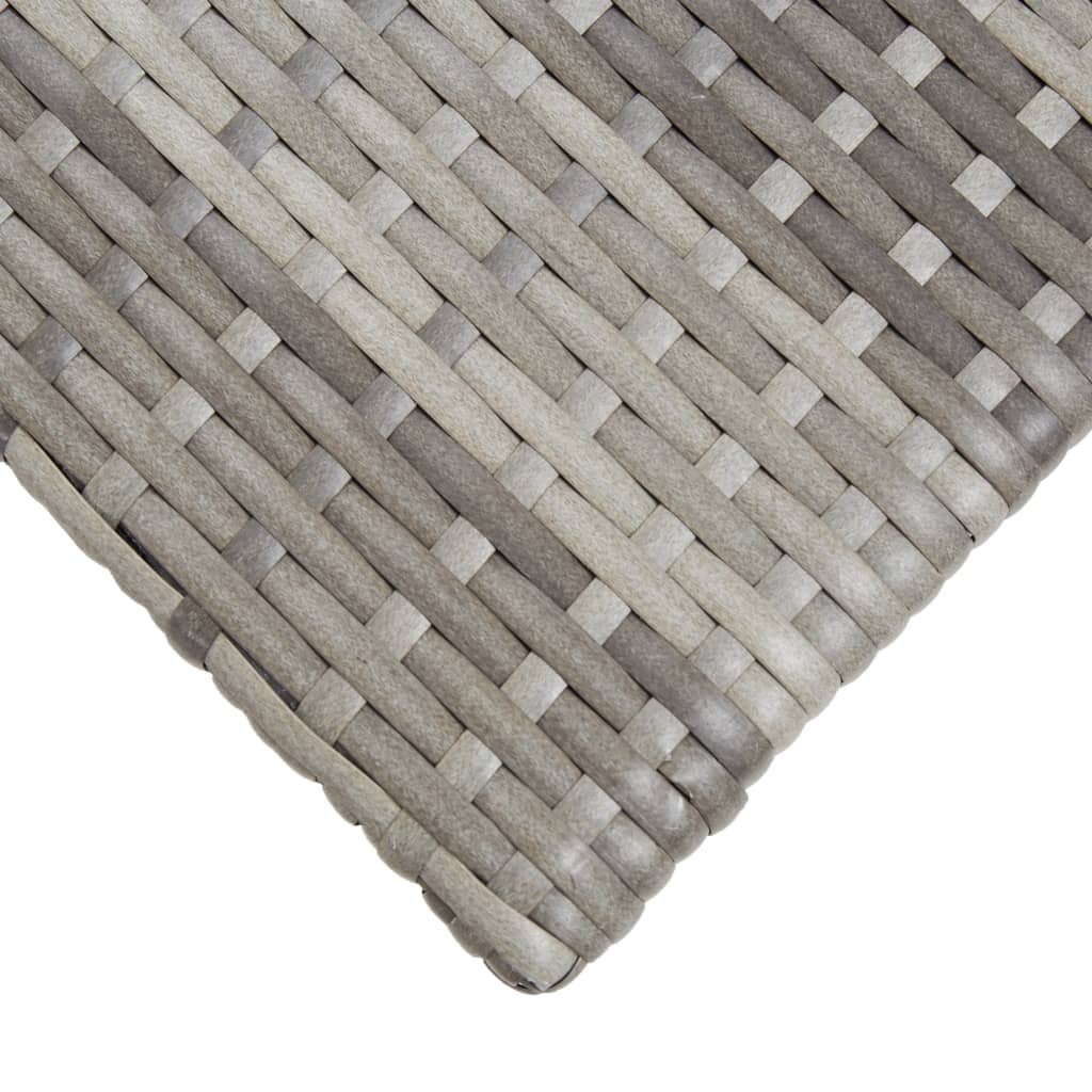 VidaXL Theetafel 50x50x47 cm poly rattan grijs