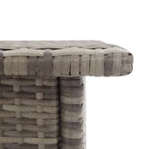 VidaXL Theetafel 50x50x47 cm poly rattan grijs