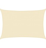 VidaXL Zonnescherm HDPE rechthoekig 4x6 m crémekleurig