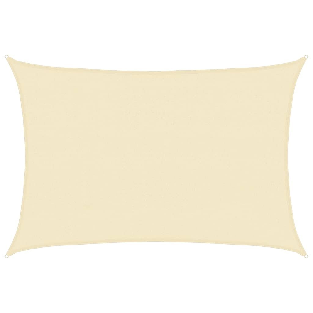 VidaXL Zonnescherm HDPE rechthoekig 4x6 m crémekleurig