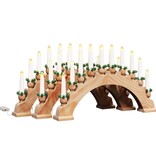 VidaXL Kerst Kaarsenboog met 10 LED Kaarsen 3 pcs Bruin 47 x 5 x 29 cm