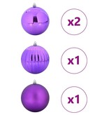 VidaXL Kerstbal Set 4 pcs Lila