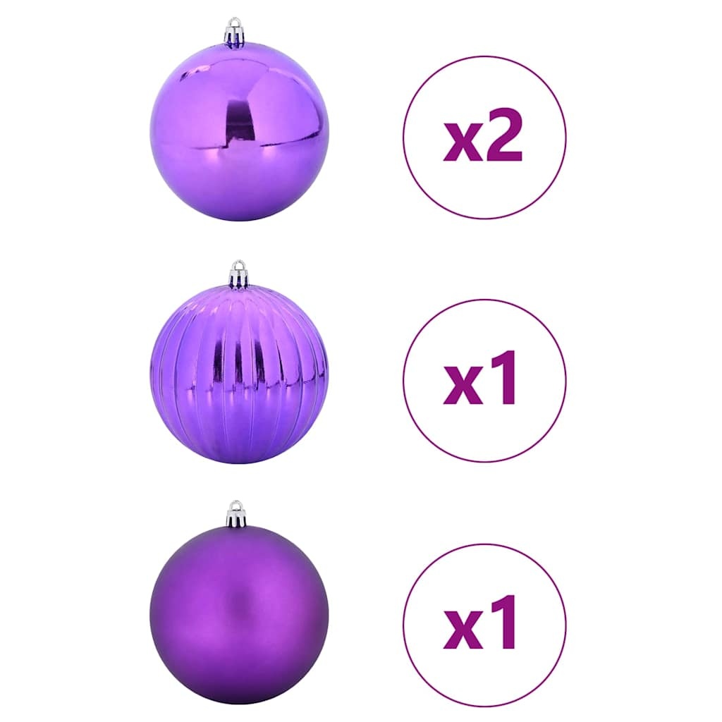 VidaXL Kerstbal Set 4 pcs Lila