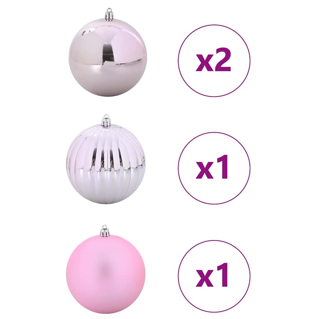 VidaXL Kerstbal Set 4 pcs Roze