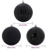 VidaXL Kerstbal Set 4 pcs Zwart