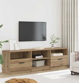 VidaXL Tv-meubel 150x33,5x45 cm bewerkt hout artisanaal eikenkleur