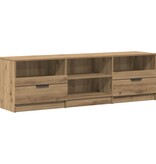VidaXL Tv-meubel 150x33,5x45 cm bewerkt hout artisanaal eikenkleur