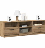 VidaXL Tv-meubel 150x33,5x45 cm bewerkt hout artisanaal eikenkleur