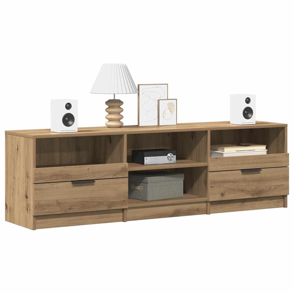 VidaXL Tv-meubel 150x33,5x45 cm bewerkt hout artisanaal eikenkleur