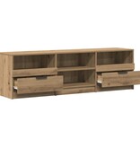VidaXL Tv-meubel 150x33,5x45 cm bewerkt hout artisanaal eikenkleur