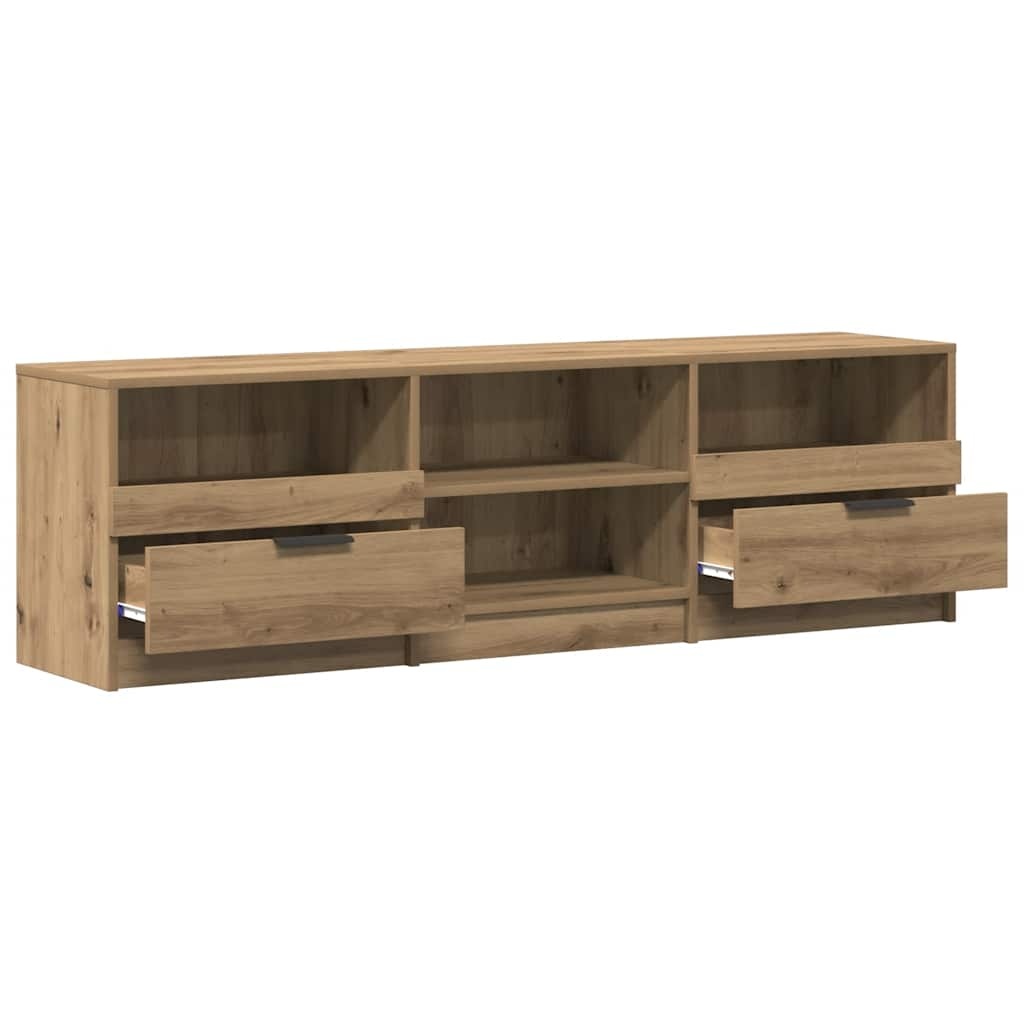 VidaXL Tv-meubel 150x33,5x45 cm bewerkt hout artisanaal eikenkleur