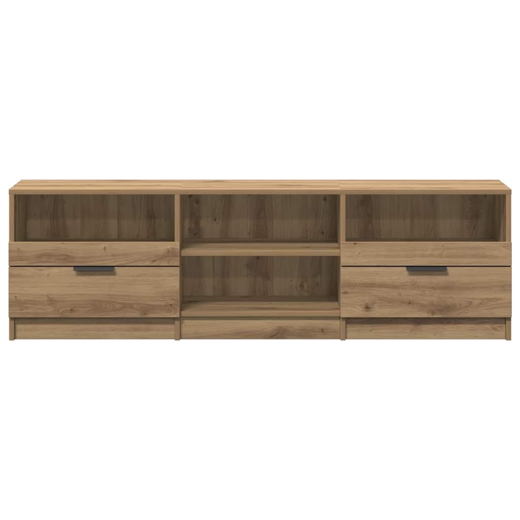 VidaXL Tv-meubel 150x33,5x45 cm bewerkt hout artisanaal eikenkleur
