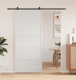 VidaXL Schuifdeur 90x208 cm massief grenenhout wit