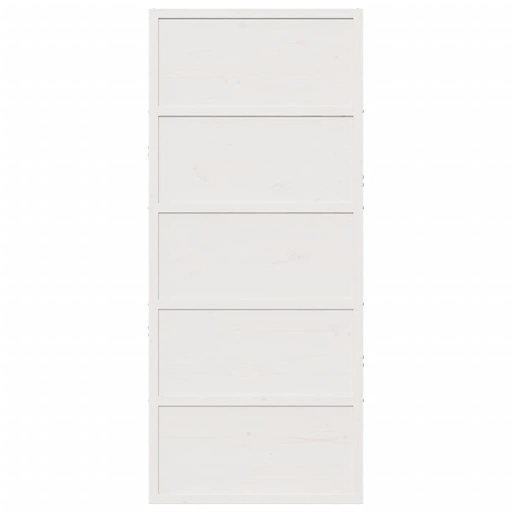 VidaXL Schuifdeur 90x208 cm massief grenenhout wit
