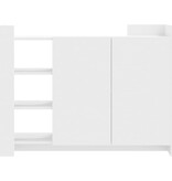 VidaXL Dressoir 100x35x75 cm bewerkt hout wit