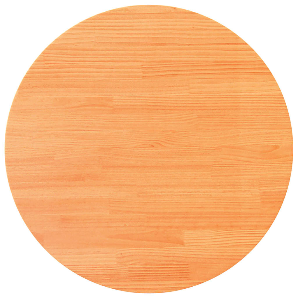 VidaXL Tafelblad rond Ø90x2,5 cm massief grenenhout wasbruin