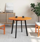 VidaXL Tafelblad rond Ø90x2,5 cm massief grenenhout wasbruin