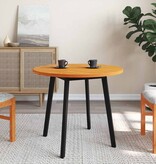 VidaXL Tafelblad rond Ø80x2,5 cm massief grenenhout wasbruin