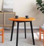 VidaXL Tafelblad rond Ø70x2,5 cm massief grenenhout wasbruin