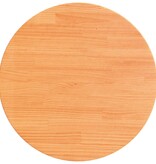VidaXL Tafelblad rond Ø70x2,5 cm massief grenenhout wasbruin