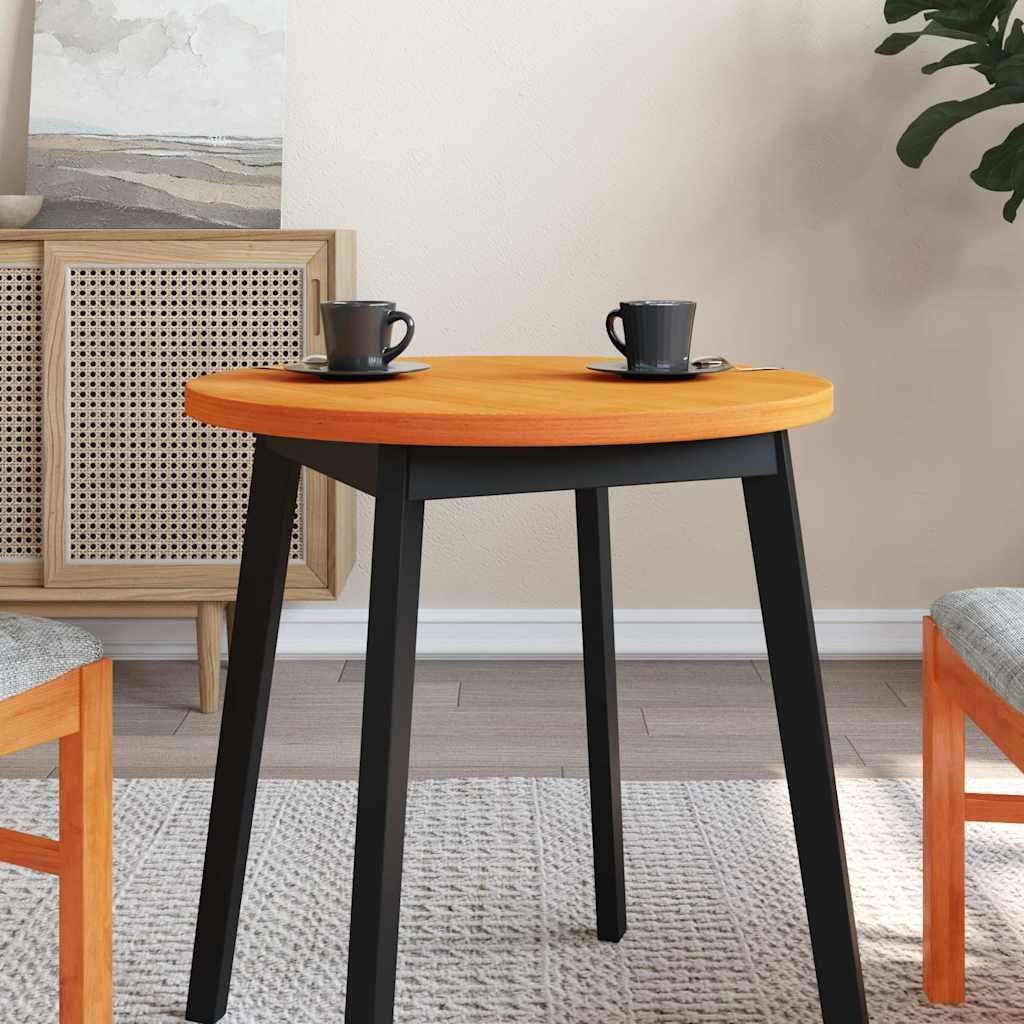 VidaXL Tafelblad rond Ø60x2,5 cm massief grenenhout wasbruin