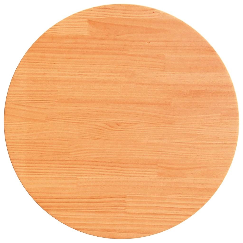 VidaXL Tafelblad rond Ø60x2,5 cm massief grenenhout wasbruin