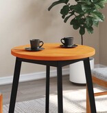 VidaXL Tafelblad rond Ø60x2,5 cm massief grenenhout wasbruin
