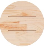 VidaXL Tafelblad rond Ø60x2,5 cm massief grenenhout wasbruin