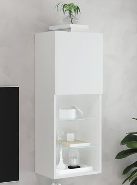 VidaXL Tv-meubel met LED-verlichting 40,5x30x102 cm wit