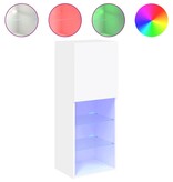 VidaXL Tv-meubel met LED-verlichting 40,5x30x102 cm wit