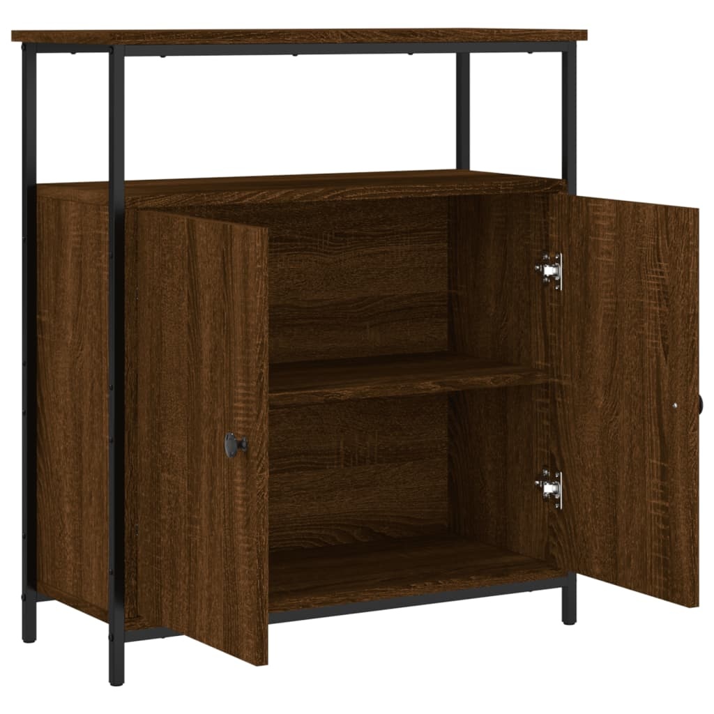 VidaXL Dressoir 70x30x80 cm bewerkt hout bruin eikenkleur