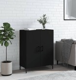 VidaXL Dressoir 69,5x34x90 cm bewerkt hout zwart