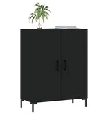 VidaXL Dressoir 69,5x34x90 cm bewerkt hout zwart