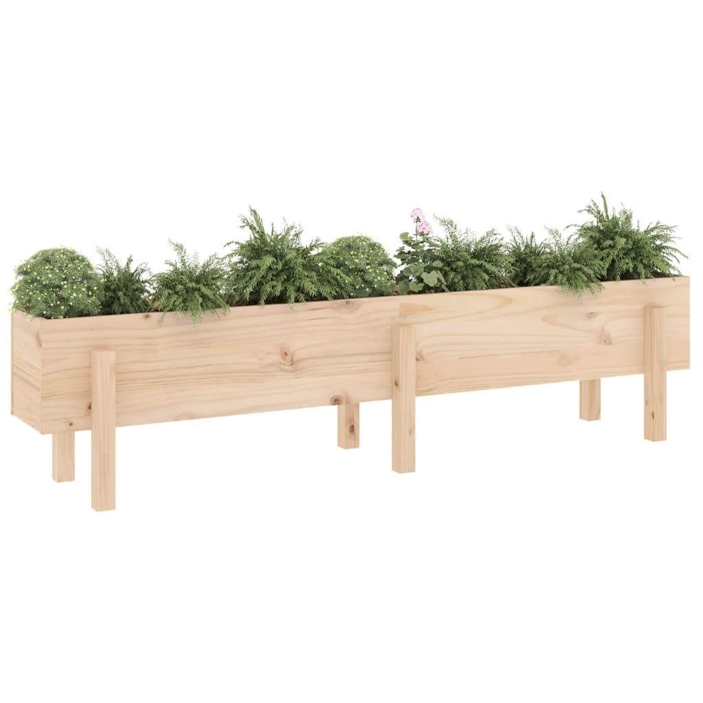 VidaXL Plantenbak verhoogd 160x30x38 cm massief grenenhout