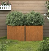 VidaXL Plantenbakken 2 st 42x40x39 cm cortenstaal