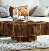 VidaXL Salontafel 60x60x31,5 cm bewerkt hout gerookt eikenkleurig