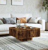 VidaXL Salontafel 60x60x31,5 cm bewerkt hout gerookt eikenkleurig