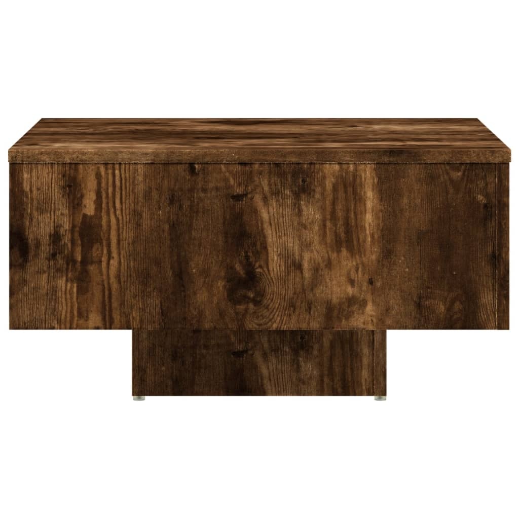 VidaXL Salontafel 60x60x31,5 cm bewerkt hout gerookt eikenkleurig