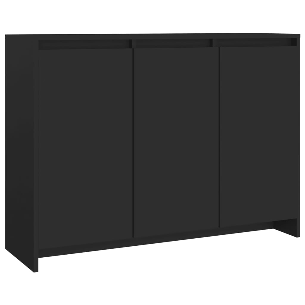 VidaXL Dressoir 102x33x75 cm bewerkt hout zwart