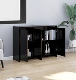 VidaXL Dressoir 102x33x75 cm bewerkt hout zwart