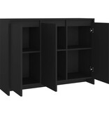 VidaXL Dressoir 102x33x75 cm bewerkt hout zwart