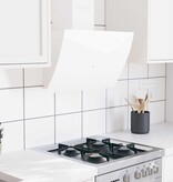 VidaXL Wandafzuigkap 60 cm staal en gehard glas wit