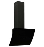 VidaXL Wandafzuigkap 60 cm staal en gehard glas zwart