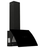 VidaXL Wandafzuigkap 60 cm staal en gehard glas zwart