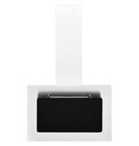 VidaXL Wandafzuigkap 60 cm roestvrij staal gehard glas zilverkleurig