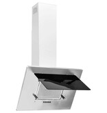 VidaXL Wandafzuigkap 60 cm roestvrij staal gehard glas zilverkleurig